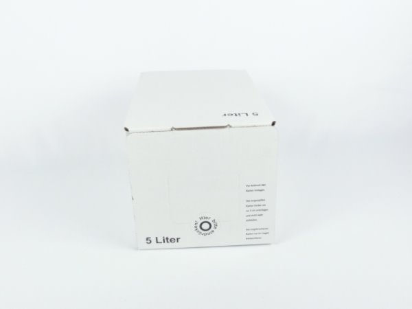 Karton Bag in Box 5 Liter weiss, Saftkarton, Faltkarton, Apfelsaft-Karton, Saftschachtel, Schachtel. - Bild 3